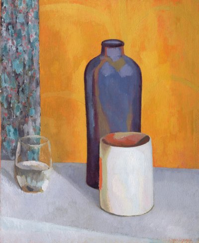 Stillleben mit einer blauen Flasche, 1917 von Roger Eliot Fry